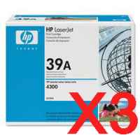 3 x Genuine HP Q1339A Toner Cartridge 39A