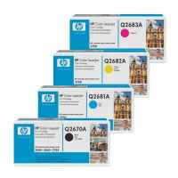 4 Pack Genuine HP Q2670A Q2681A Q2682A Q2683A Toner Cartridge Set 309A 311A