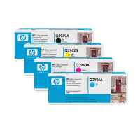 4 Pack Genuine HP Q3960A Q3961A Q3962A Q3963A Toner Cartridge Set 122A