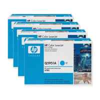 4 Pack Genuine HP Q5950A Q5951A Q5952A Q5953A Toner Cartridge Set 643A