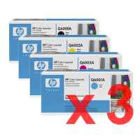 3 Lots of 4 Pack Genuine HP Q6000A Q6001A Q6002A Q6003A Toner Cartridge Set 124A