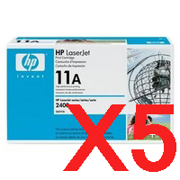 5 x Genuine HP Q6511A Toner Cartridge 11A