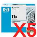 5 x Genuine HP Q6511X Toner Cartridge 11X