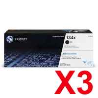 3 x Genuine HP W1340X Toner Cartridge 134X