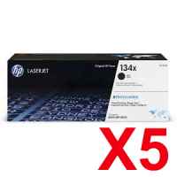 5 x Genuine HP W1340X Toner Cartridge 134X