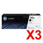 3 x Genuine HP W1410A Toner Cartridge 141A