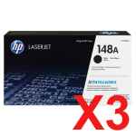 3 x Genuine HP W1480A Toner Cartridge 148A