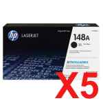 5 x Genuine HP W1480A Toner Cartridge 148A