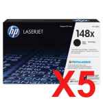 5 x Genuine HP W1480X Toner Cartridge 148X