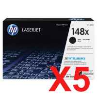 5 x Genuine HP W1480X Toner Cartridge 148X