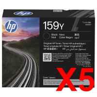 5 x Genuine HP W1590Y Toner Cartridge 159Y