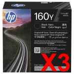 3 x Genuine HP W1600Y Toner Cartridge 160Y
