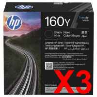 3 x Genuine HP W1600Y Toner Cartridge 160Y