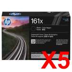 5 x Genuine HP W1610X Toner Cartridge 161X
