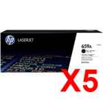 5 x Genuine HP W2010A Black Toner Cartridge 659A