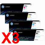 3 Lots of 4 Pack Genuine HP W2040X W2041X W2042X W2043X Toner Cartridge Set 416X