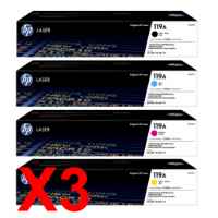 3 Lots of 4 Pack Genuine HP W2090A W2091A W2092A W2093A Toner Cartridge Set 119A