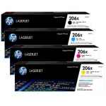 4 Pack Genuine HP W2110X W2111X W2112X W2113X Toner Cartridge Set 206X