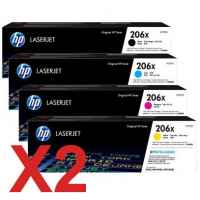 2 Lots of 4 Pack Genuine HP W2110X W2111X W2112X W2113X Toner Cartridge Set 206X