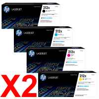 2 Lots of 4 Pack Genuine HP W2120X W2121X W2122X W2123X Toner Cartridge Set 212X