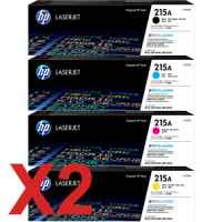 2 Lots of 4 Pack Genuine HP W2310A W2311A W2312A W2313A Toner Cartridge Set 215A