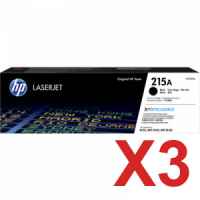 3 x Genuine HP W2310A Black Toner Cartridge 215A