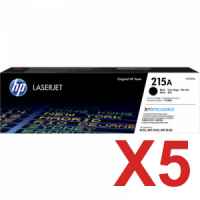 5 x Genuine HP W2310A Black Toner Cartridge 215A