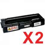 2 x Non-Genuine TK-154K Black Toner Cartridge for Kyocera FS-C1020MFP