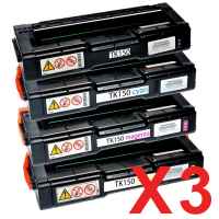 3 Lots of 4 Pack Non-Genuine TK-154 Toner Cartridge Set for Kyocera FS-C1020MFP