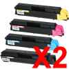 2 Lots of 4 Pack Non-Genuine TK-5144 Toner Cartridge Set for Kyocera P6130 M6030 M6530