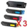 3 Lots of 4 Pack Non-Genuine TK-5164 Toner Cartridge Set for Kyocera P7040