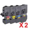 2 Lots of 4 Pack Non-Genuine TK-5234 Toner Cartridge Set for Kyocera P5021 M5521
