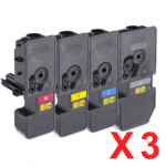 3 Lots of 4 Pack Non-Genuine TK-5234 Toner Cartridge Set for Kyocera P5021 M5521
