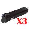 3 x Non-Genuine TK-544K Black Toner Cartridge for Kyocera FS-C5100DN