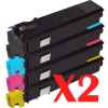 2 Lot of 4 Pack Non-Genuine TK-554 Toner Cartridge Set for Kyocera FS-C5200DN