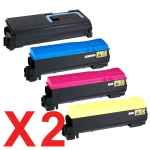 2 Lots of 4 Pack Non-Genuine TK-574 Toner Cartridge Set for Kyocera FS-C5400DN P7035CDN