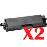 2 x Non-Genuine TK-584K Black Toner Cartridge for Kyocera FS-C5150DN