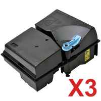 3 x Non-Genuine TK-820K Black Toner Cartridge for Kyocera FS-C8100DN