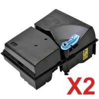 2 x Non-Genuine TK-825K Black Toner Cartridge for Kyocera KM-C2520 KM-C3225