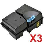 3 x Non-Genuine TK-825K Black Toner Cartridge for Kyocera KM-C2520 KM-C3225