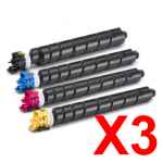 3 Lots of 4 Pack Non-Genuine TK-8349 Toner Cartridge Set for Kyocera TASKAlfa-2552ci