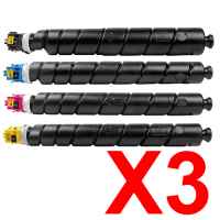 3 Lots of 4 Pack Non-Genuine TK-8379 Toner Cartridge Set for Kyocera TASKAlfa-3554ci