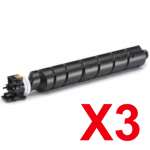 3 x Non-Genuine TK-8519K Black Toner Cartridge for Kyocera TASKAlfa-5052ci 6052ci