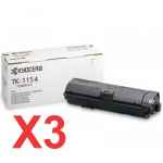 3 x Genuine Kyocera TK-1154 Toner Cartridge P2235