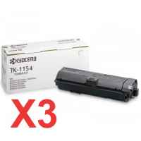 3 x Genuine Kyocera TK-1154 Toner Cartridge P2235