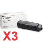 3 x Genuine Kyocera TK-1174 Toner Cartridge M2040 M2540 M2640