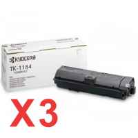 3 x Genuine Kyocera TK-1184 Toner Cartridge M2635 M2735