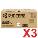 3 x Genuine Kyocera TK-1254 Toner Cartridge PA3500