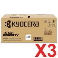 3 x Genuine Kyocera TK-1254 Toner Cartridge PA3500