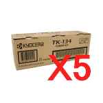 5 x Genuine Kyocera TK-134 Toner Cartridge FS-1300D FS-1028MFP